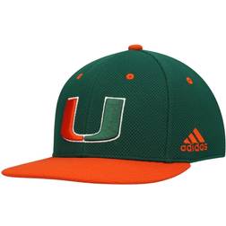 adidas Men's and Miami Hurricanes On-Field Baseball Fitted Hat