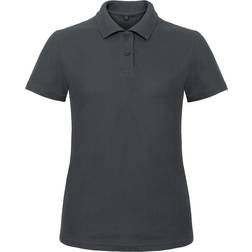B&C Collection Women's ID.001 Short-Sleeved Pique Polo Shirt - Anthracite