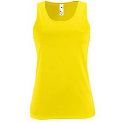 Sols Women's Sporty Performance Sleeveless Tank Top - Neon Yellow