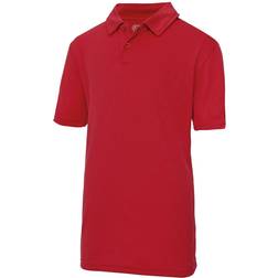 AWDis Kid's Just Cool Sports Polo Plain Shirt 2-pack - Fire Red (UTRW6852)