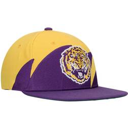 Mitchell & Ness LSU Tigers Sharktooth Snapback Hat Men - Purple/Gold