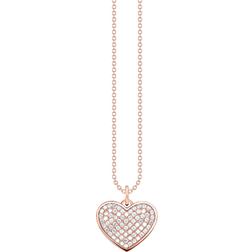 Thomas Sabo Heart Rose Necklace - Rose Gold/Transparent