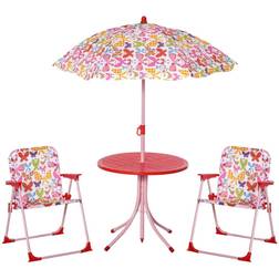 OutSunny Folding Picnic Table Chair Set in Butterfly Design