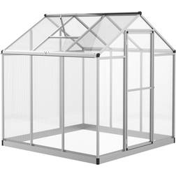 OutSunny Clear Polycarbonate Greenhouse 6x6ft