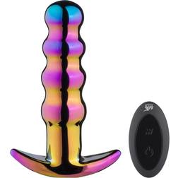 Dream Toys Glamour Glass Remote Control Beaded Butt Plug