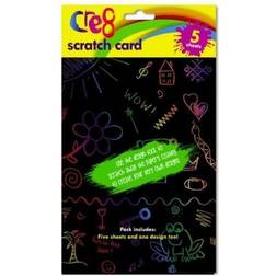A5 Scratch Art Doodle Sheets Card Craft Drawing Activity's Rainbow Party Bag