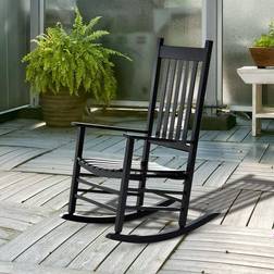 OutSunny Porch Rocking Chair Black