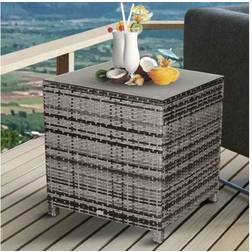 OutSunny Side Table Mixed Grey Outdoor Side Table