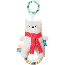 Taf Toys Paul The Bear Baby Rattle. Bead Rattle Ring wih Ribbons. BPA Free. Attaches to Prams, Cots and Carriers with a Flexible Ring. Suitable from Birth, Multicolour, (TAF12315)