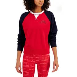 Tommy Hilfiger Women's Colorblocked Sweatshirt - Scarlet/Sky Captain