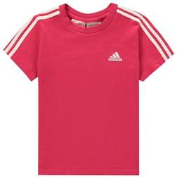 adidas Infants SS T-Shirt IB 3 Stripes - Pink
