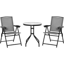 OutSunny 3 Piece Bistro Bistro Set, 1 Table incl. 2 Chairs