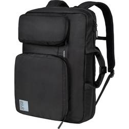 Jack Wolfskin Unisex's New York 2-in-1 flip Bag Briefcase, Ultra Black, Standard Size