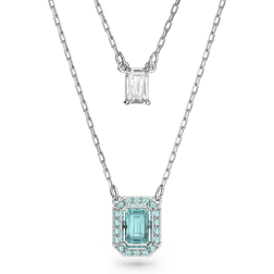 Swarovski Millenia Layered Necklace - Silver/Blue/Transparent