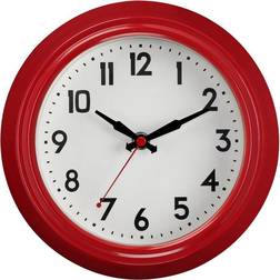 Premier Housewares Vintage Style Metal Wall 2200859, Red Wall Clock