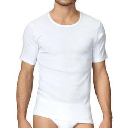 Calida Men's T-Shirt Cotton 1:1 Vest, White-Weiß (Weiss 001)