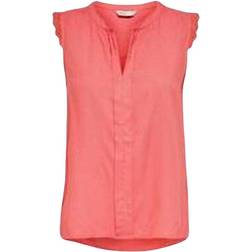Only Womenss Kimmi Lace Trim Top in Rose Viscose