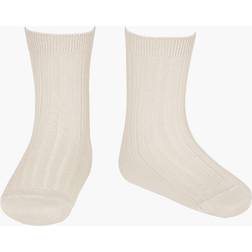 Condor Basic Rib Knee High Socks - Cream (20162-000-202)