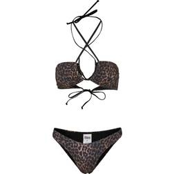 Urban Classics Ladies AOP Hot V Bikini Bikini Set leopard