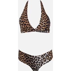 Ganni Women's Recycled Printed Core Top Leopard 36/UK