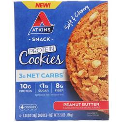 Atkins Protein Cookies Peanut Butter 4 Cookies
