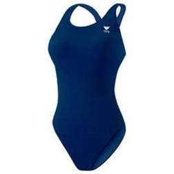 TYR Sport Women's Solid Durafast Maxback Swim Suit,Navy,36