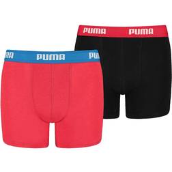 Puma Boy's Basic Boxer 2 Pack - Red/Black (935454)