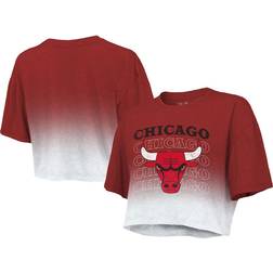 Majestic Chicago Bulls Repeat Dip-Dye Cropped T-Shirt W