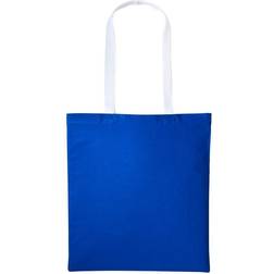 Nutshell Varsity Shopper Long Handle Tote Bag - Royal/White
