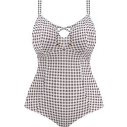 Elomi Checkmate Moulded Swimsuit - Grey Marl