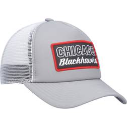 adidas Chicago Blackhawks Locker Room Foam Trucker Snapback Hat - Gray/White