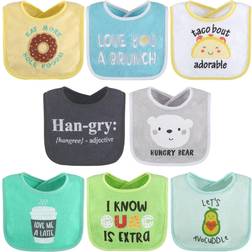 The Peanutshell Cotton Baby Bibs Terry 8-pack