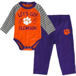 Genuine Stuff Infant Clemson Tigers Touchdown 2.0 Bodysuit & Pants Set - Orange/Purple