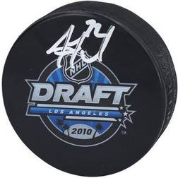 Fanatics St. Louis Blues Justin Faulk Autographed 2010 NHL Draft Logo Hockey Puck