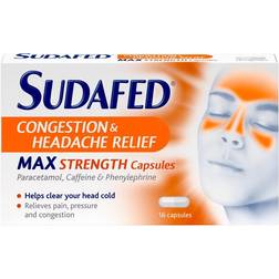 Sudafed Congestion & Headache Relief Max Strength 16pcs Capsule