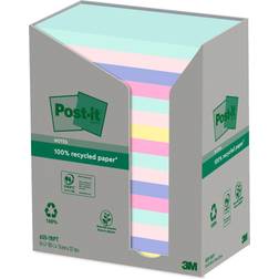 3M Post-it Notes Recycled Pastel Rainbow Tower Pk16 76x127