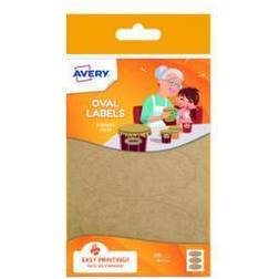 Avery Oval Kraft Labels Brown (18 Pack) OVKR18.UK