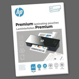 HP 9122 Pre Punched Premium Laminating Pouches A4 125 micron (Pack 25)