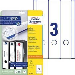 Avery Avery-Zweckform Lever arch file labels L4759-10 61 x 297 mm Paper White Permanent 30 pc(s)