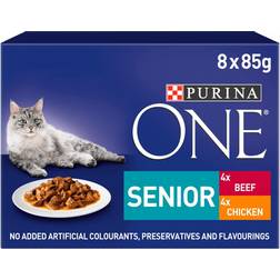 Purina ONE Senior 7+ Cat Food Chicken and Beef 8