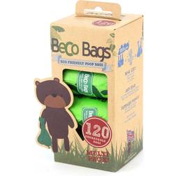 Beco Dog Poop Bags, Unscented with Handles, 120pk