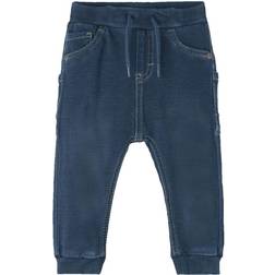 Name It Baby's Sweat Baggy Fit Jeans - Dark Blue Denim