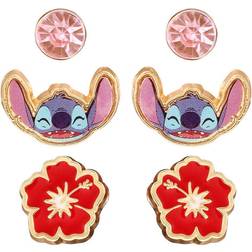 Disney Lilo and Stitch Earring Set - Gold/Multicolour