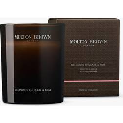 Molton Brown Delicious Rhubarb & Rose Scented Signature Candle, 190g Scented Candle