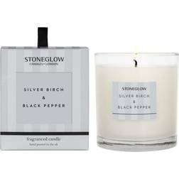 Stoneglow Modern Classics Silver Birch & Black Pepper Silver Scented Candle