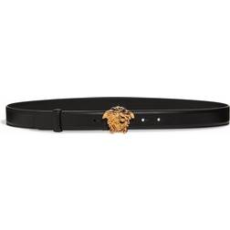 Versace La Medusa Leather Belt - Black