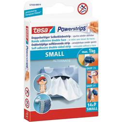 TESA Powerstrips Adhesive Strip Small White Up to 1kg Pack of 14 Picture Hook