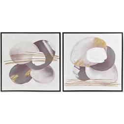 Dkd Home Decor Abstrakt (2 antal) (60 x 3,5 x 60 cm) Framed Art