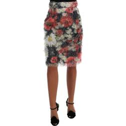 Dolce & Gabbana Womens Floral Patterned Pencil Straight Skirt