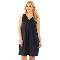 Plus Women's Exquisite Form Sleeveless Short Sleep Gown by Exquisite Form in Midnight (Size XL)